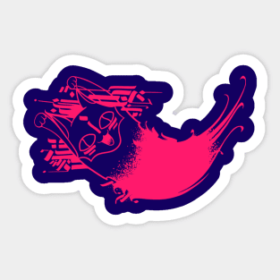 Flying cat Sticker